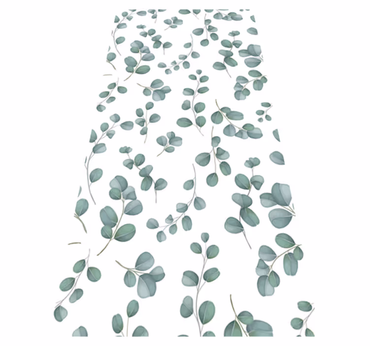 Floral vinyl rug with elegant watercolor pattern - TenStickers