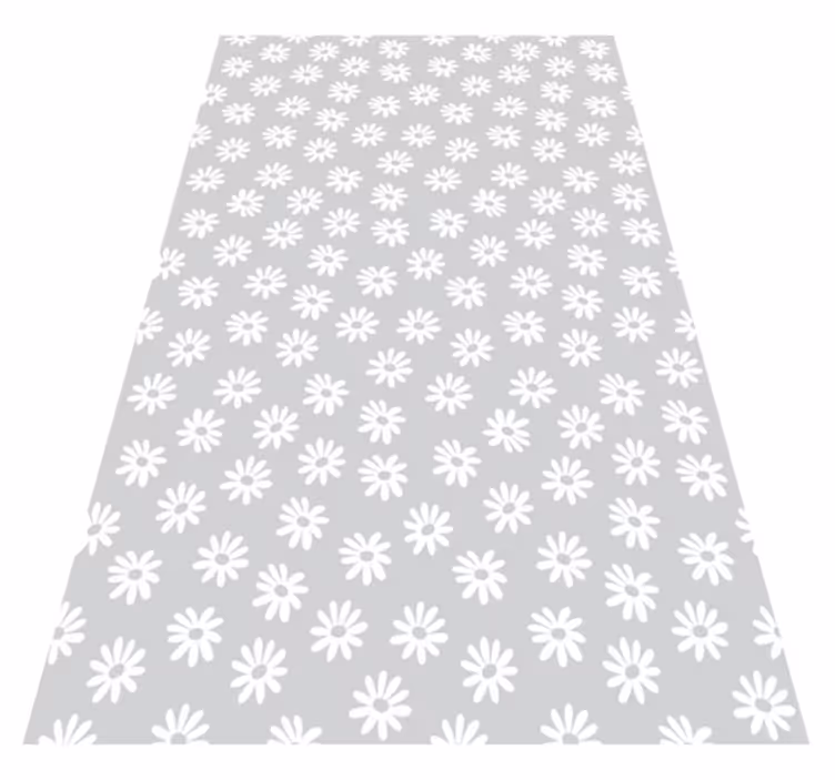 Floral vinyl rug inspired by floral window - TenStickers