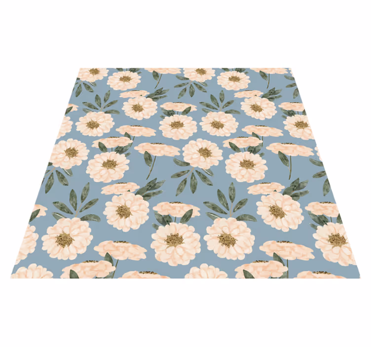 Exotic blossom flower vinyl rug - TenStickers