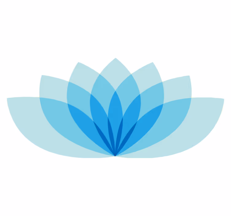 Flower vinyl rug monochrome lotus flower - TenStickers