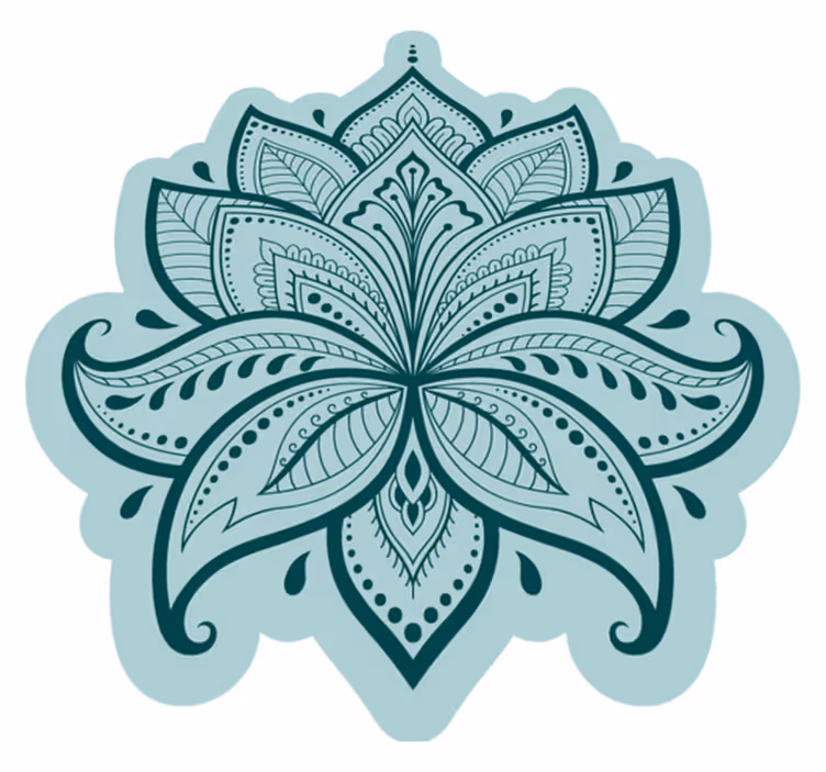 Loto flower growing flower vinyl rug - TenStickers