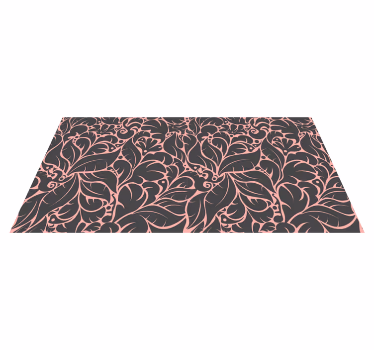 Floral vinyl rug with vintage floral pattern - TenStickers