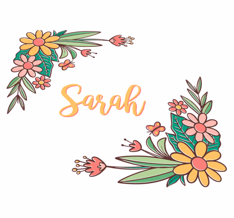 Customizable flower design floral vinyl rug - TenStickers