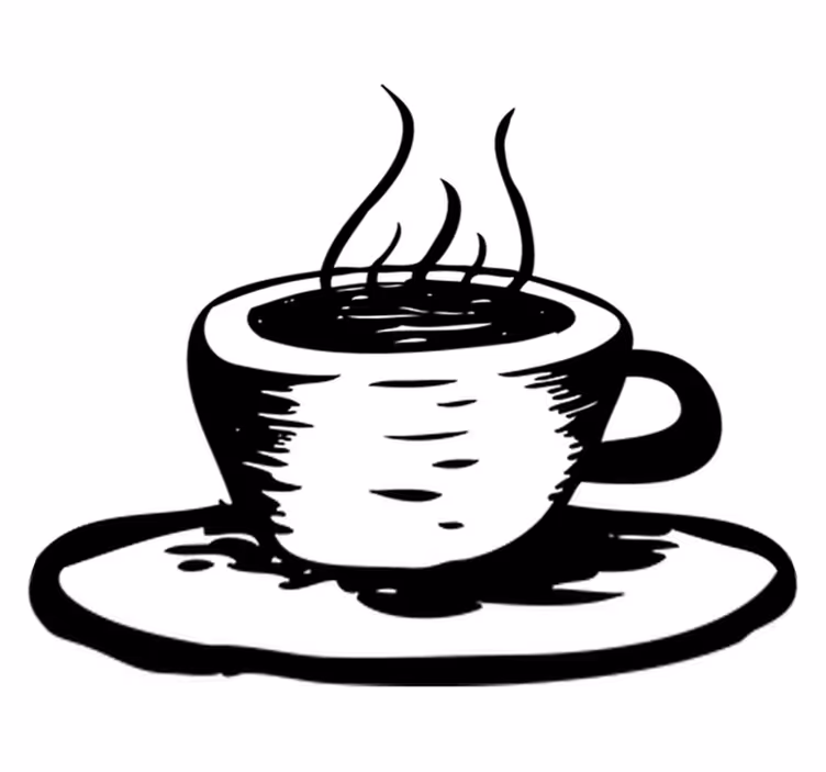 Coffe with milk kitchen vinyl rug - TenStickers