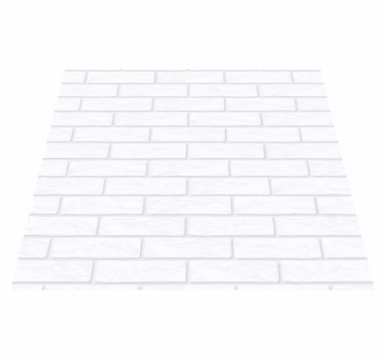 Kitchen vinyl rug white brick design - TenStickers
