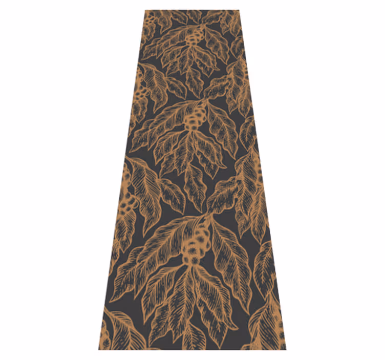 Kitchen vinyl rug with coffee tree branch design - TenStickers