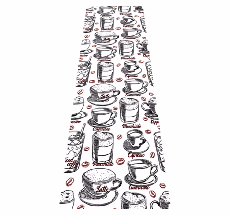 Coffee lover's kitchen vinyl rug - TenStickers