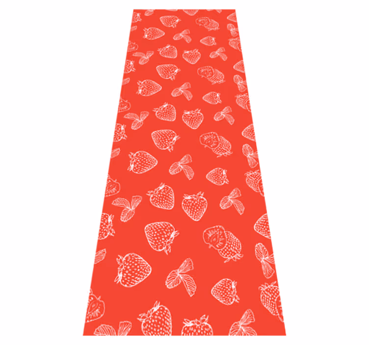 Kitchen vinyl rug seamless strawberry design - TenStickers