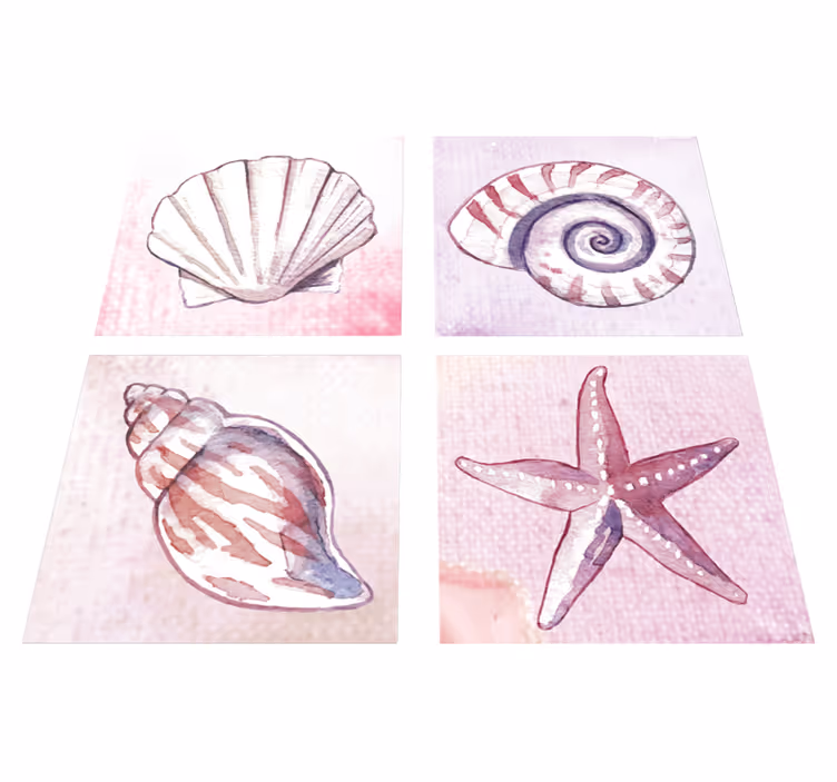 Bathroom vinyl rug sea life design - TenStickers