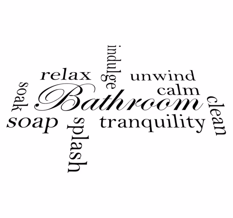 Serene space bathroom vinyl rug - TenStickers