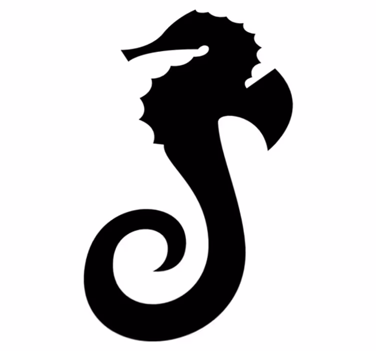 Bathroom vinyl rug sea horse set - TenStickers