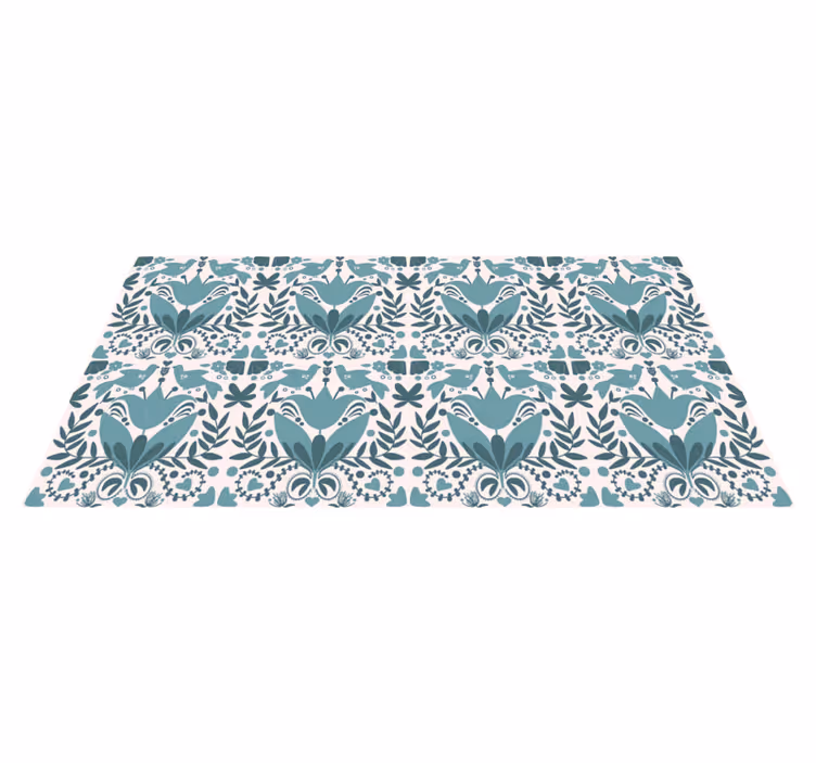 Floral print design floral vinyl rug - TenStickers
