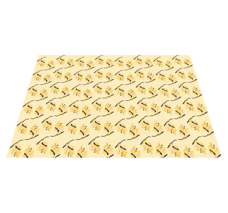 Flower vinyl rug mimosa patterns - TenStickers