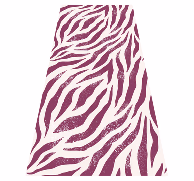 Animal print vinyl rug in purple and white zebra pattern - TenStickers