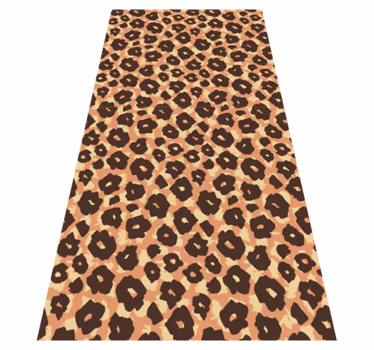 Animal print vinyl rug velvety classic leopard look - TenStickers