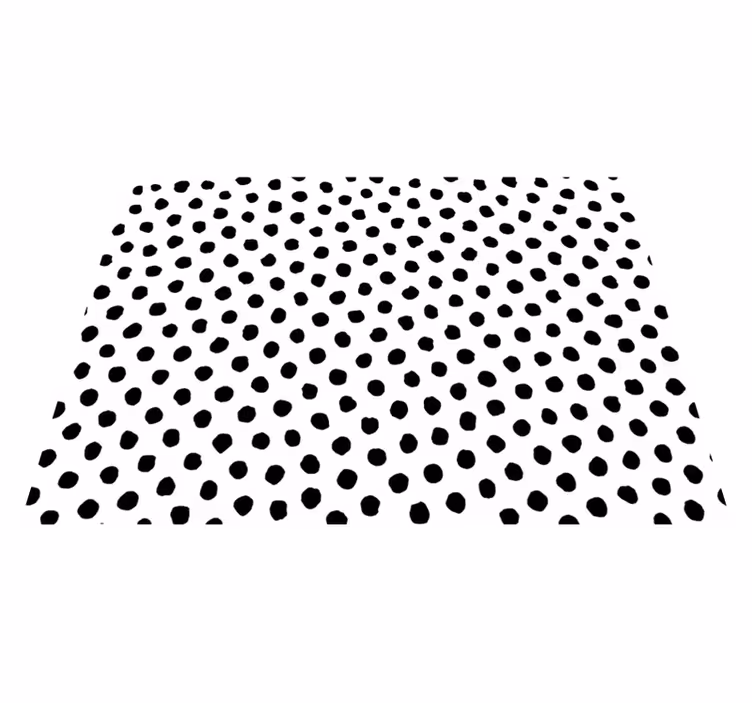 Animal print vinyl rug in black and white dalmatian - TenStickers