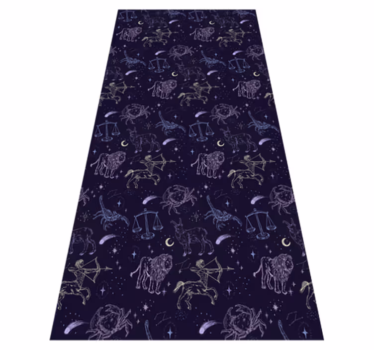 Star vinyl rug with constellation design - TenStickers