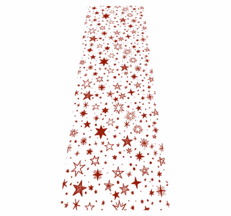 Star vinyl rug in red watercolor star design - TenStickers