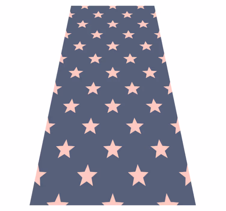 Star vinyl rug in pink and grey stars - TenStickers