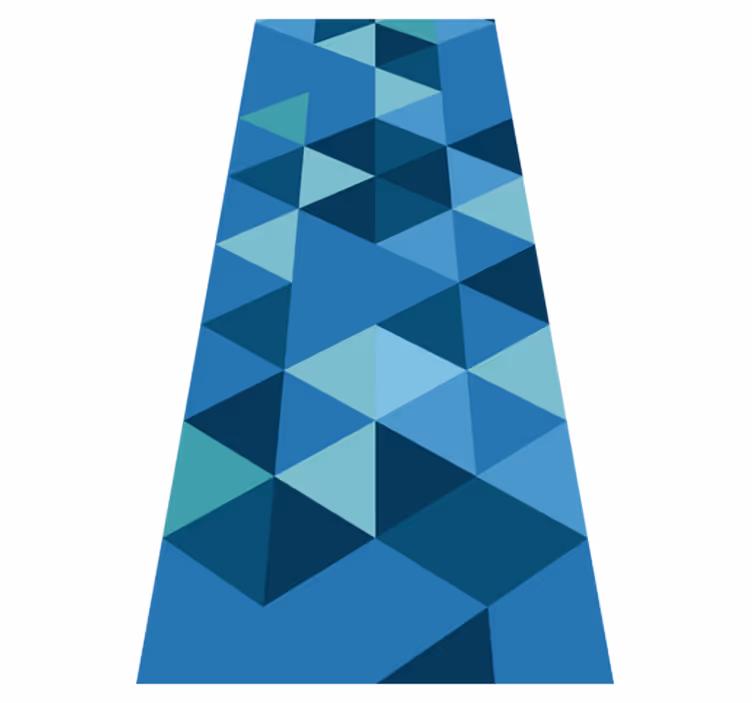 Geometric vinyl rug geometric squares blue - TenStickers