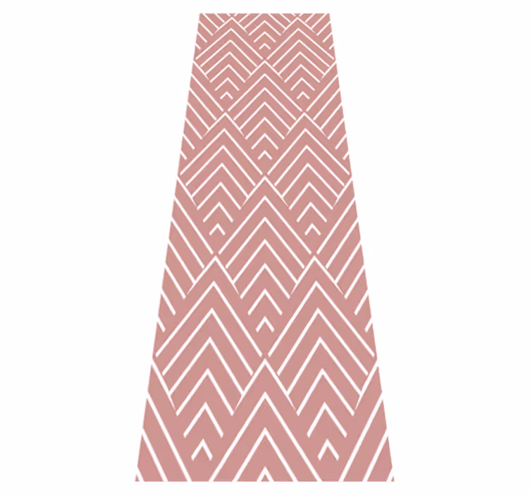 Red parallelograms and hexagons geometric vinyl rug - TenStickers