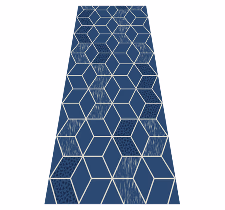 Distressed vittoria geometric vinyl rug - TenStickers