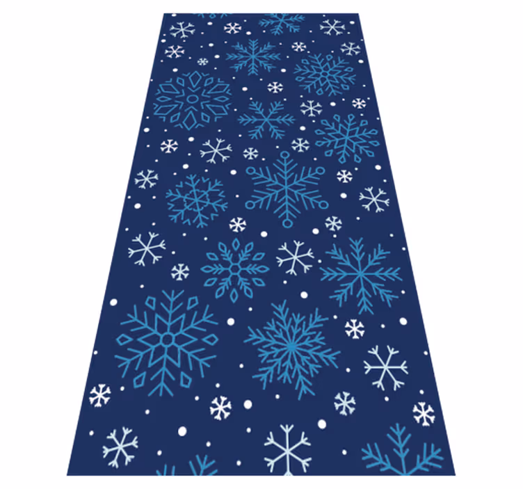 Christmas vinyl rug with snowflakes design - TenStickers