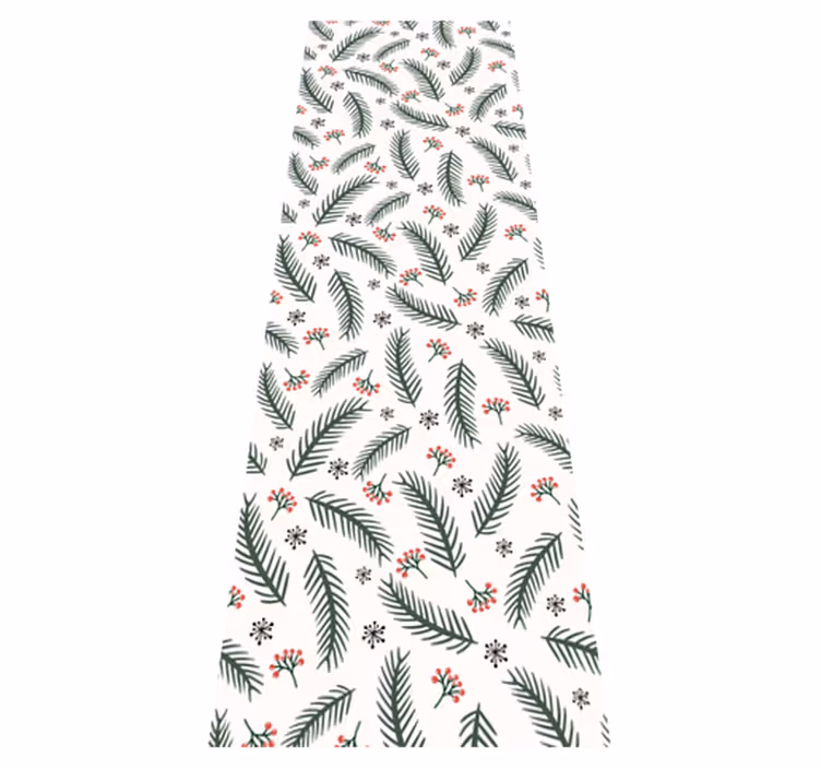 Christmas vinyl rug with pine branch design - TenStickers