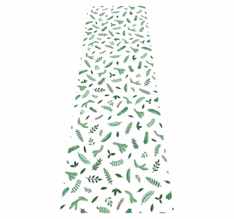 Christmas vinyl rug with leaves pattern design - TenStickers