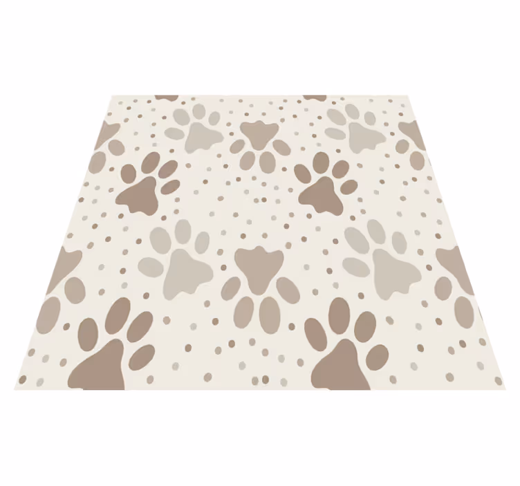 Bedroom vinyl rug dog's paw print design - TenStickers