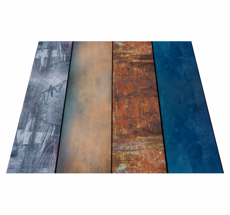 Bedroom vinyl rug with abstract textured design - TenStickers