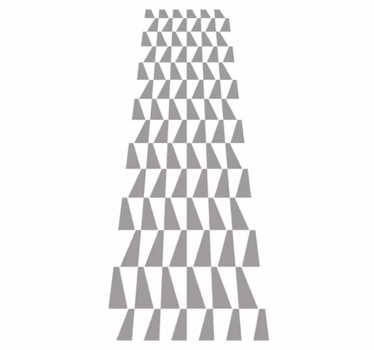Bedroom vinyl rug in gray triangles - TenStickers