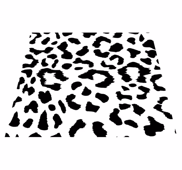 Bedroom vinyl rug with simple leopard animal print - TenStickers