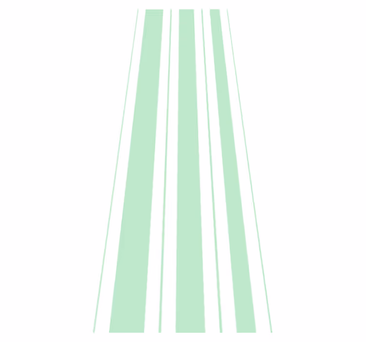 Bedroom vinyl rug in green vertical stripes - TenStickers