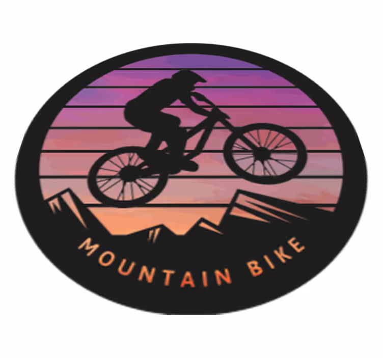 Nature vinyl rug for mountain bikers - TenStickers