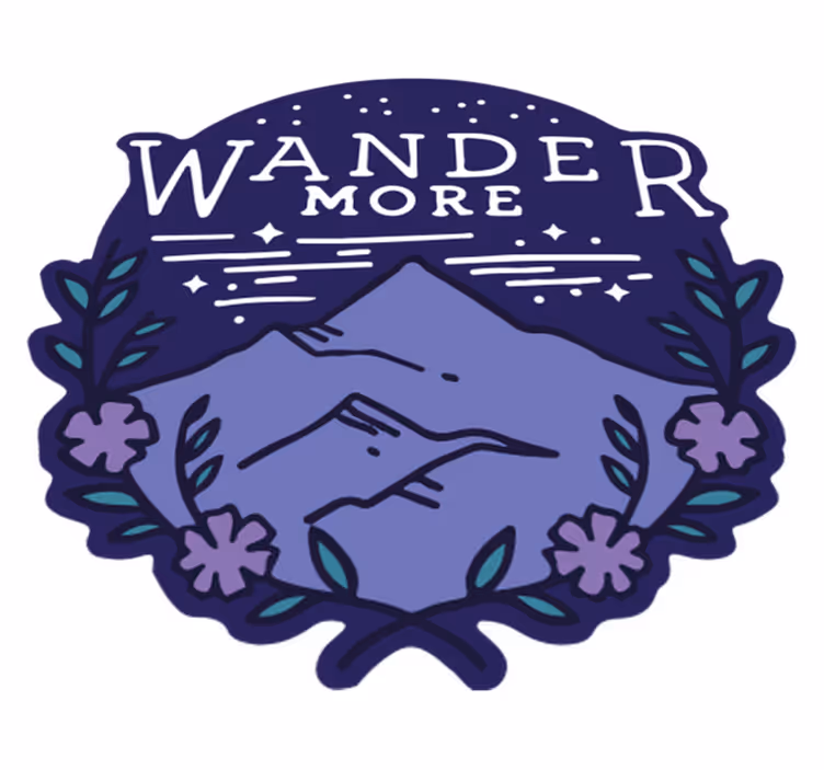 Nature vinyl rug hiking in mountains - TenStickers