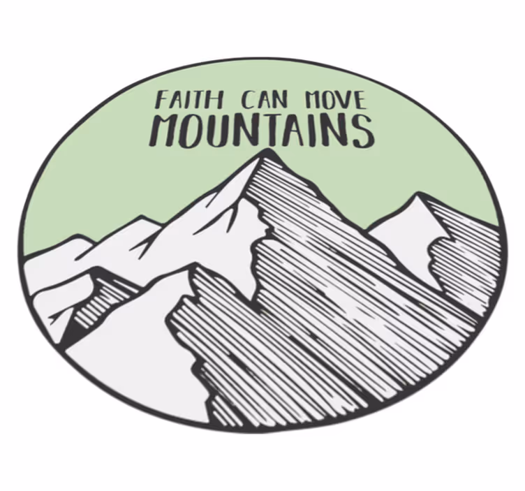 Nature vinyl rug faith can move mountains - TenStickers