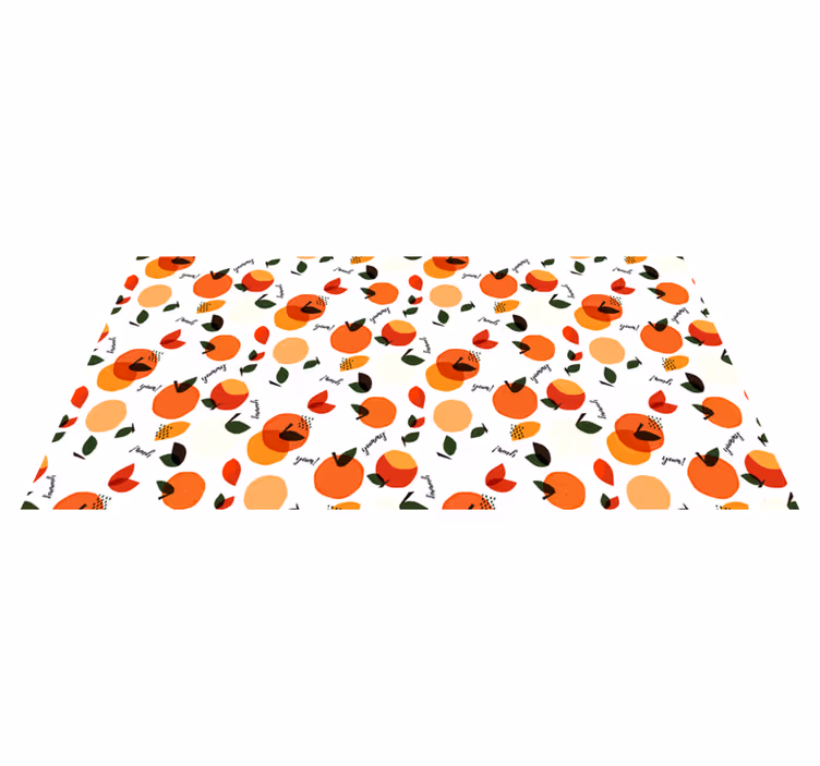 Nature vinyl rug with fruit inspired design - TenStickers