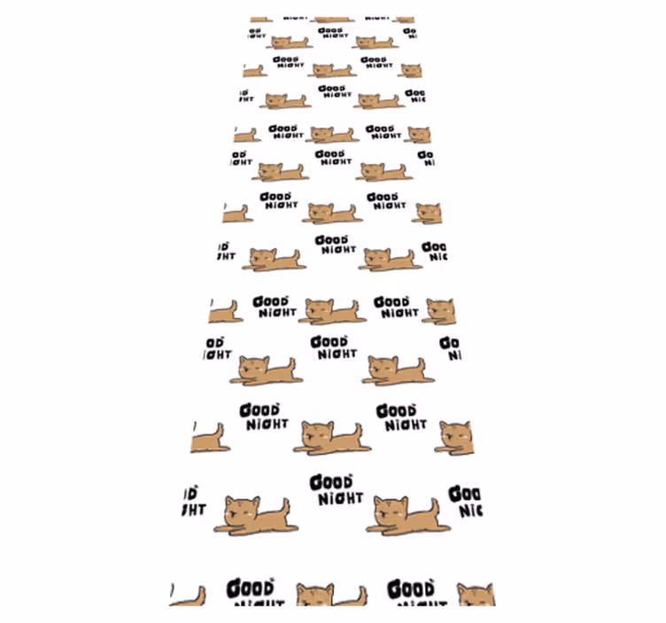 Bedroom vinyl rug cute dog napping - TenStickers
