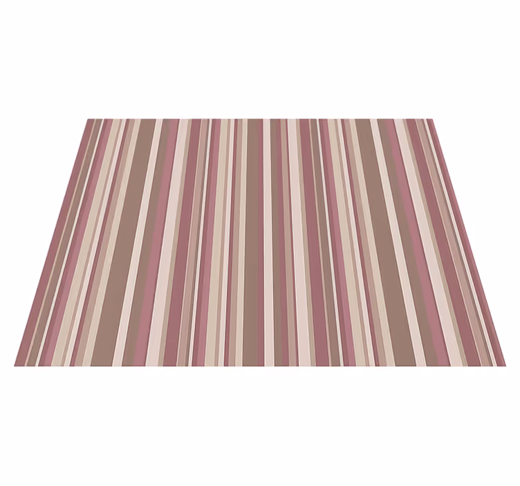Stripped pink bedroom vinyl rug - TenStickers