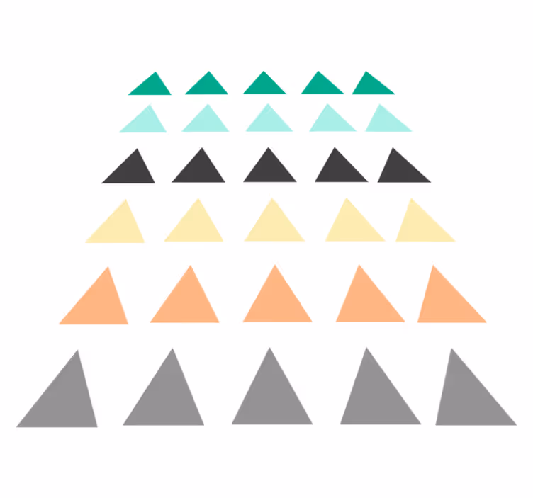 Geometric vinyl rug pack of 30 tiny triangles for baby - TenStickers