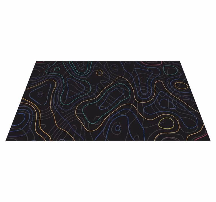 Geometric vinyl rug in multicolor shapes - TenStickers