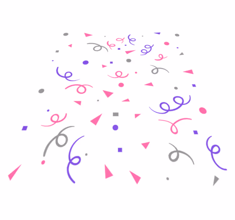 Grey pink and purple confetti geometric vinyl rug - TenStickers