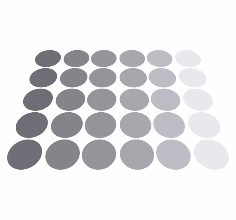 Geometric vinyl rug gray circular shapes - TenStickers