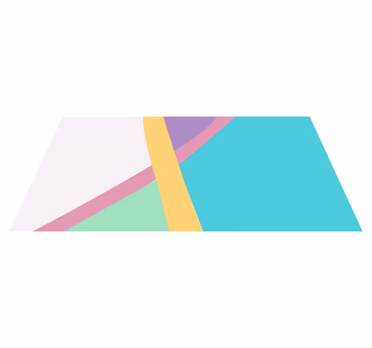Colorful geometric vinyl rug with block patterns - TenStickers