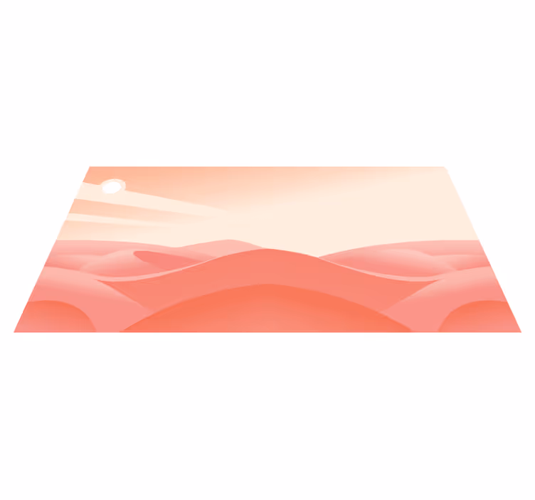Geometric vinyl rug pink desert - TenStickers