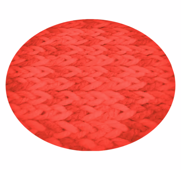 Geometric vinyl rug with round textured patterns - TenStickers