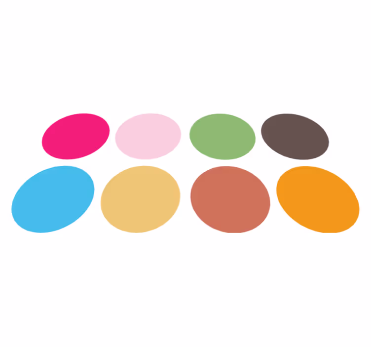 Kids vinyl rug colorful circle stickers - TenStickers