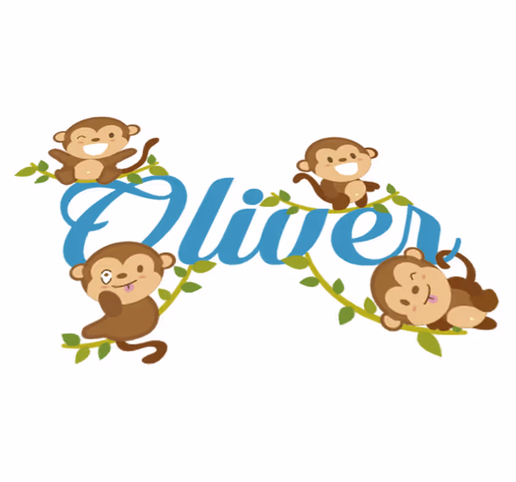 Kids vinyl rug monkey-themed vinyl rug - TenStickers