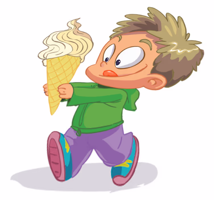 Kids vinyl rug boy with cornet design - TenStickers